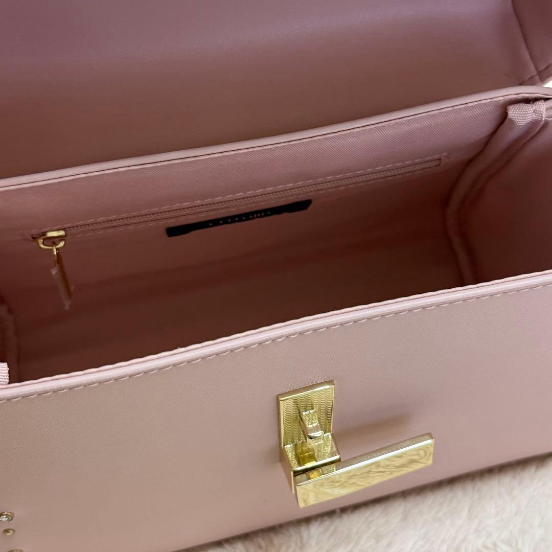 セルフォード リュタン ビジュースタッズポシェット　ライトピンク