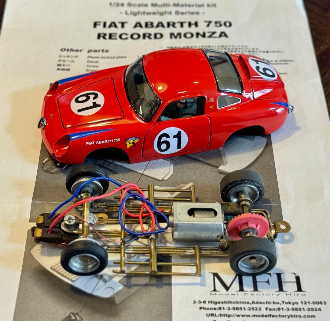 1/24 FIAT ABARTH 750 MFHレジン製作スロットカー中古品