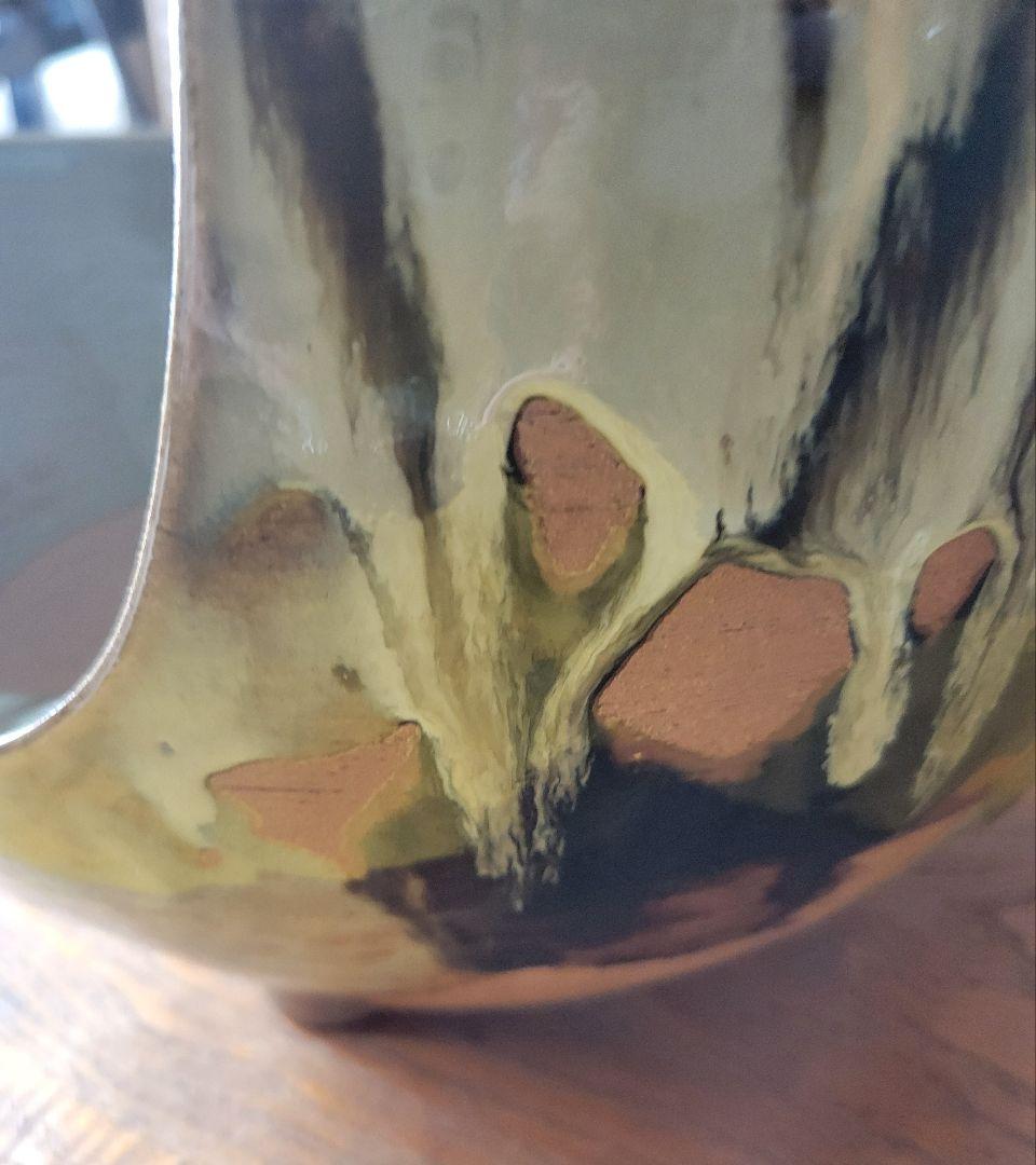 美品 陶器風炉★電熱器、楡材敷板、特注品金属底板のセット