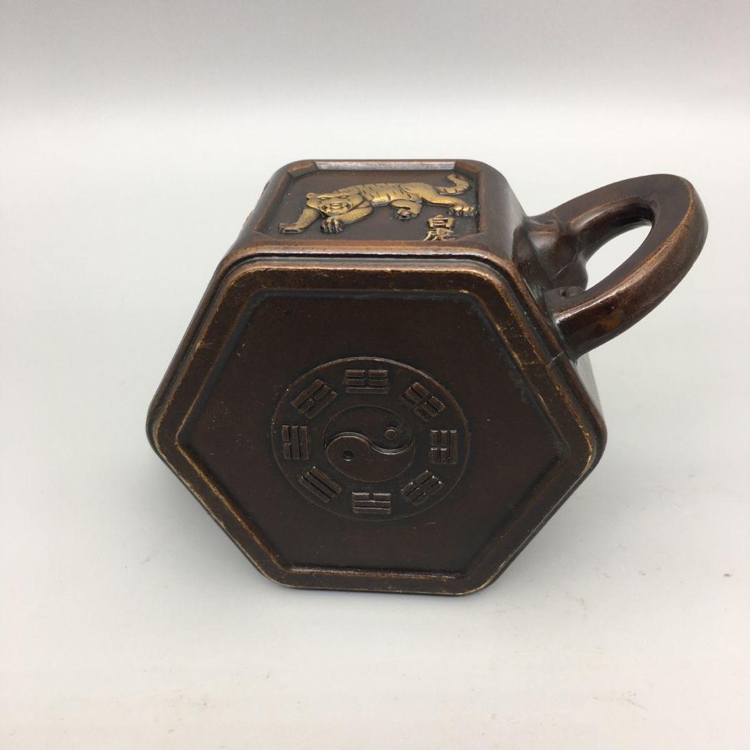 銅器 四神獣荼壺 水筒 煎茶器 茶室 装飾品 工芸品 置物