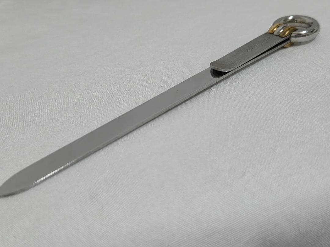 正規良 激レア カルティエ トリニティリング装飾 ロゴ ペーパーナイフ 付属有