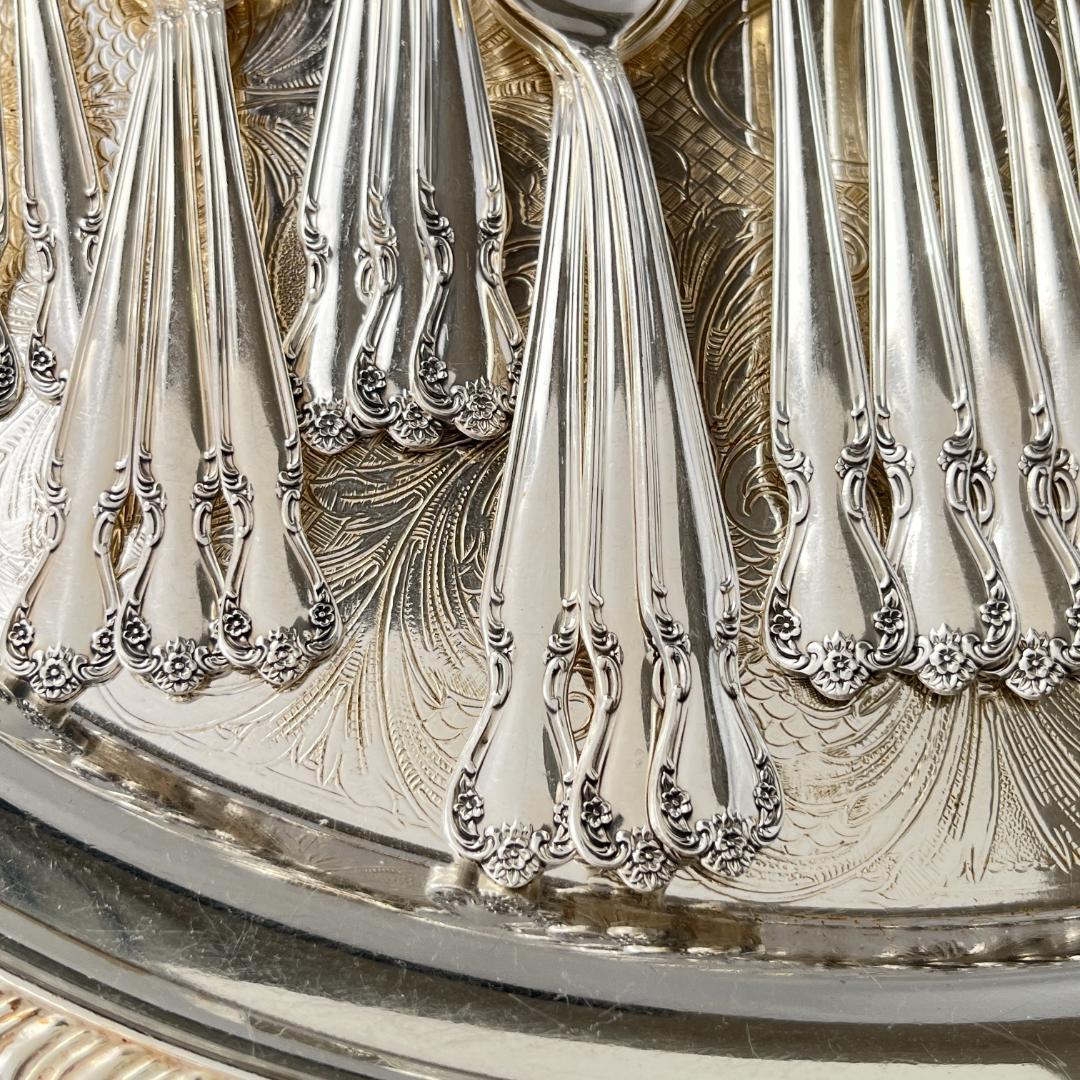 【Rogers & Bros.】 フローラルのディナーセット 6名用24本