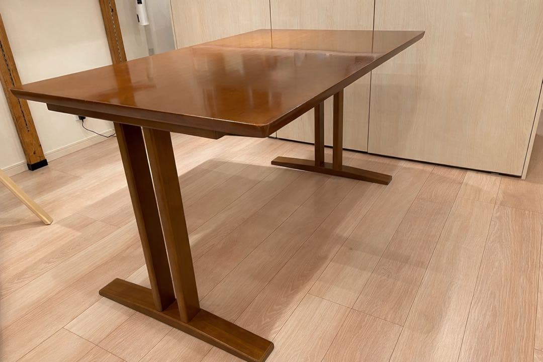 カリモク60 ｜ダイニングテーブル130 2本脚 天然木 ｜たのメル便