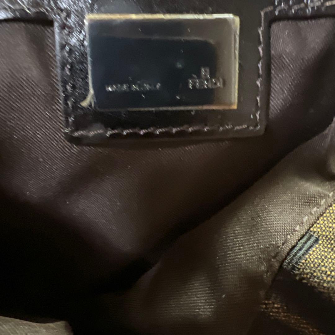 Fendi FFロゴハンドバッグ ブラウン/ブラック