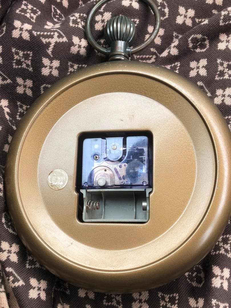 希少♦️LANDEX♦️国産♦️懐中時計型 ヴィンテージ時計♦️美品 いぶし金♦️電池式