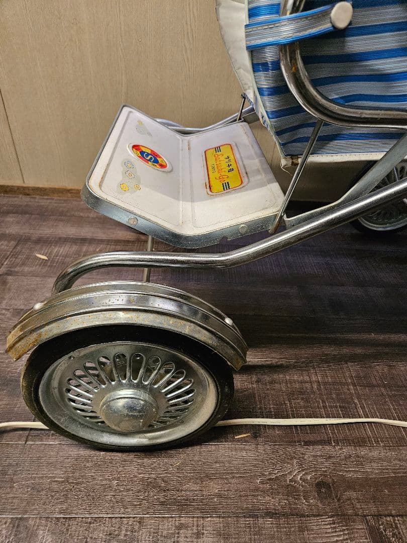 ベビーカー 昭和レトロ 東京 TOKYO さつき号 青 ブリキ