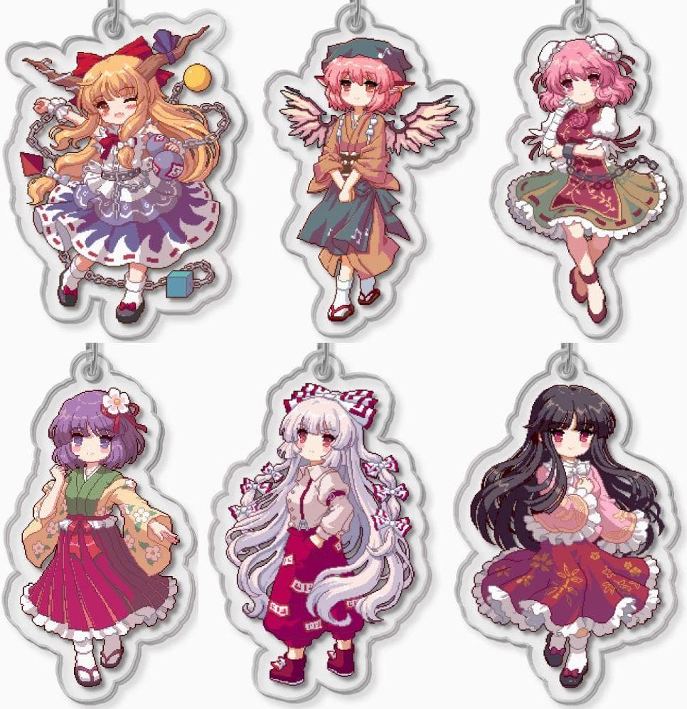 東方プロジェクト アクリルキーホルダー 26個 博麗霊夢 霧雨魔理沙 ルーミア