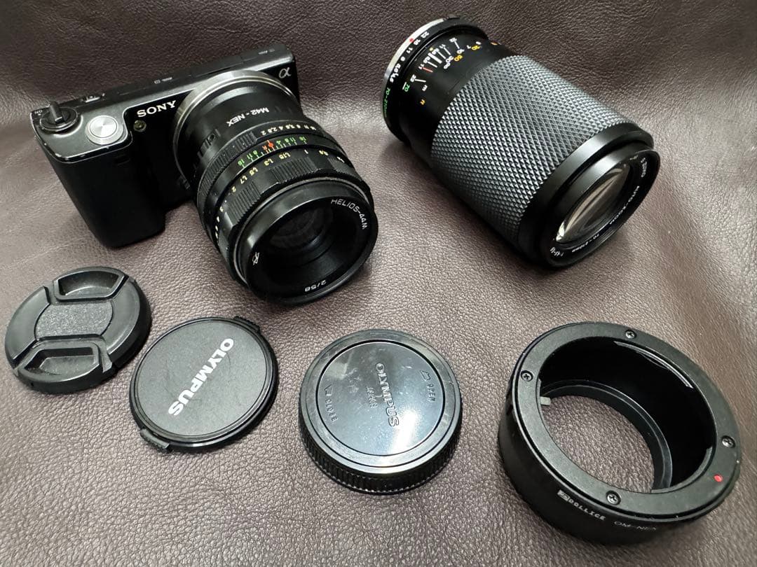 Sony NEX-5 レンズ2本ぐるぐるボケHELIOS44M、70-210mm