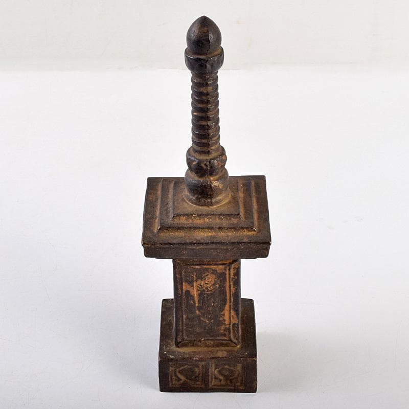 仏教美術　古銅鍍金　日光山　中善寺　御賓塔　仏塔　時代箱付　D　R9487