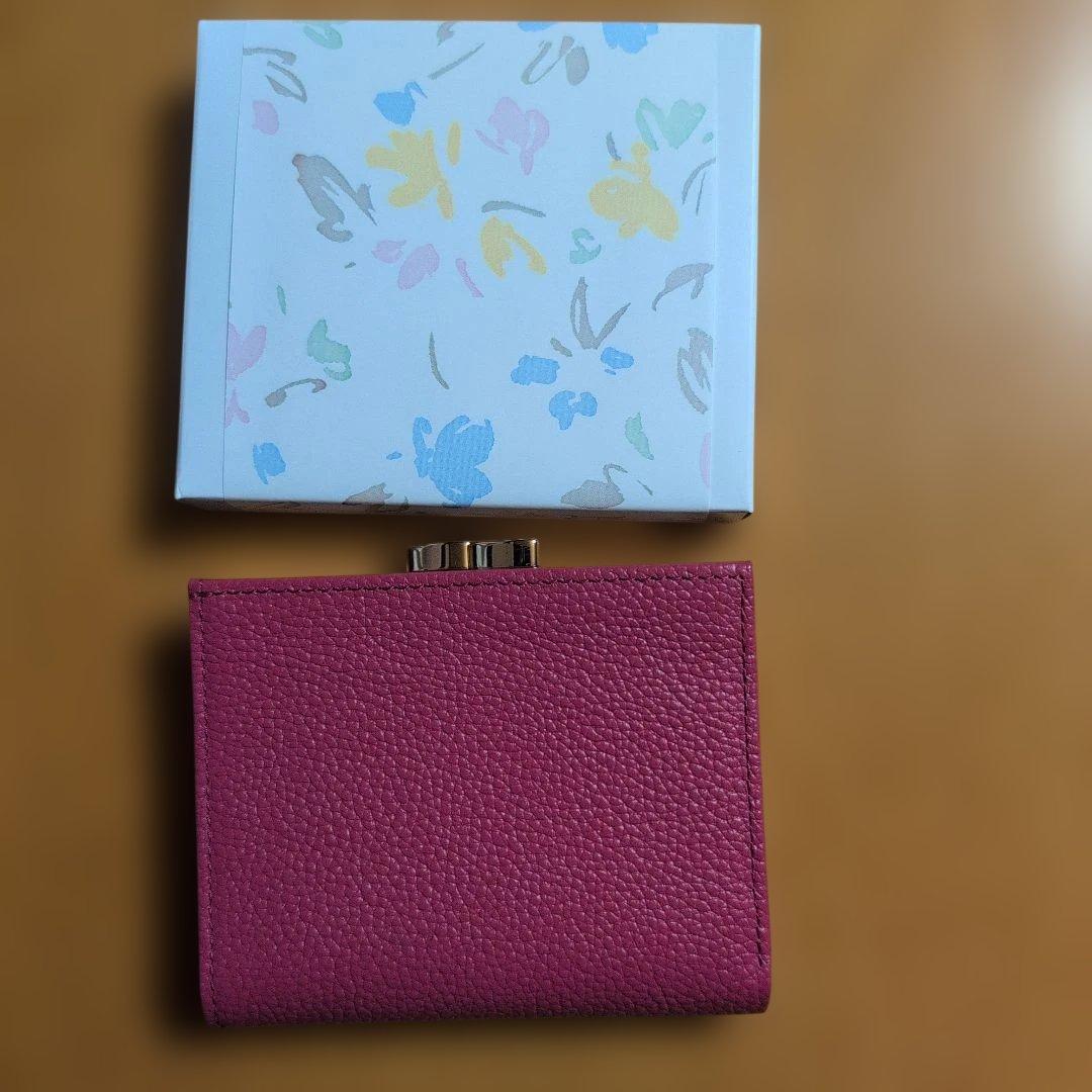 【新品】皇居財布 がま口 二つ折り財布 フレンチローズ　ピンク