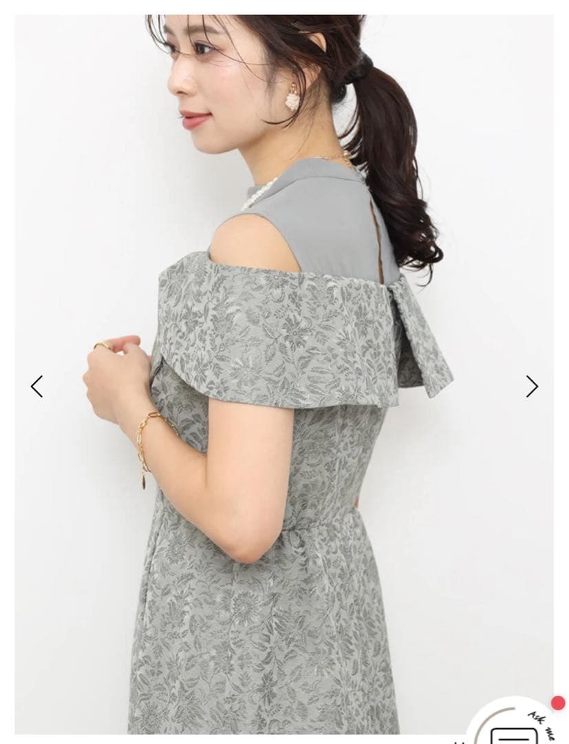 今期新品　Rire Fete フリルショルダーカットオールインワン　ワンピース