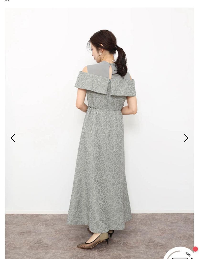 今期新品　Rire Fete フリルショルダーカットオールインワン　ワンピース