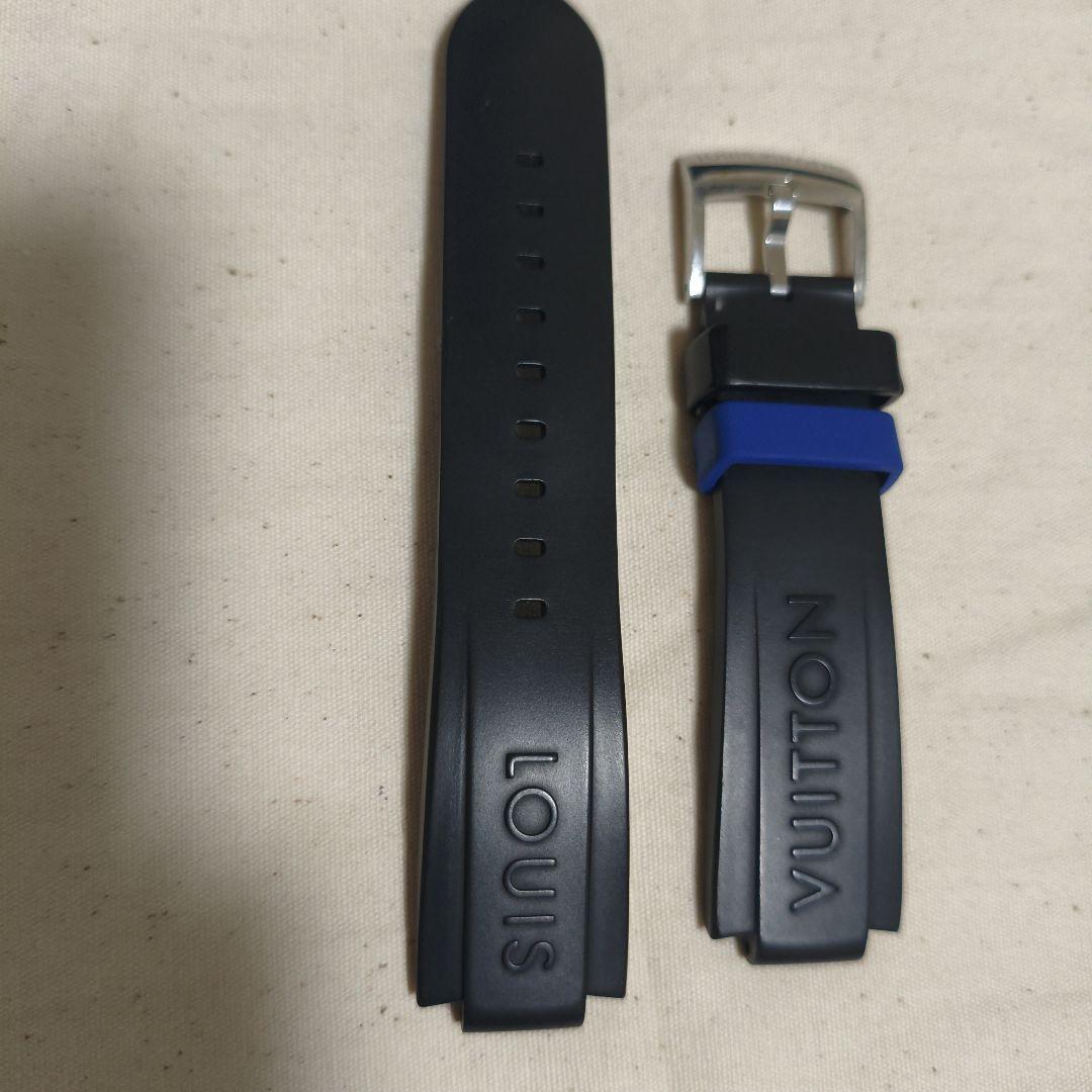 LOUIS VUITTON ネイビー ラバーベルト　ルイ・ヴィトン　タンブール