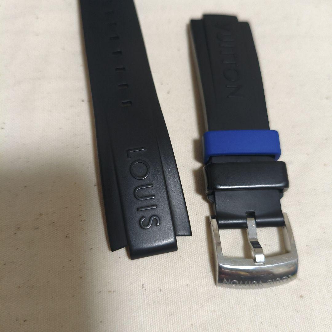 LOUIS VUITTON ネイビー ラバーベルト　ルイ・ヴィトン　タンブール