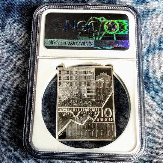 【希少】2020 フランス ゴッホ 記念 銀貨 PF70 UC COA付