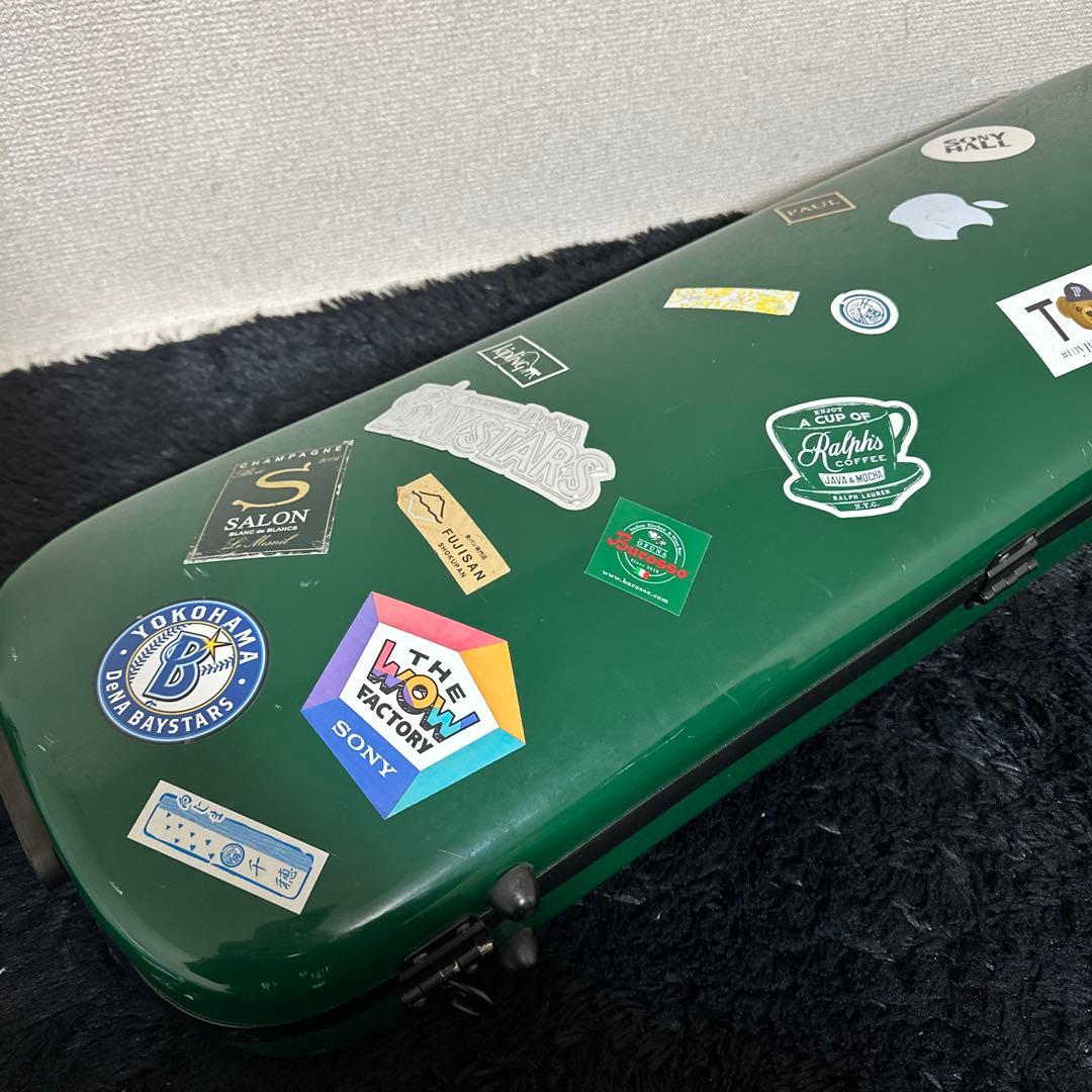 ossi バイオリンケース ハードケース 弦楽器 緑 グリーン フライトケース