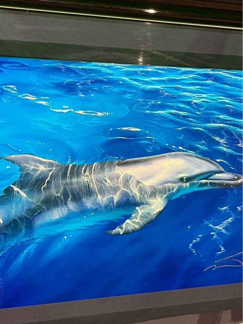 ラッセン《タヒチアンブルー》ジークレー 33/100 額装品