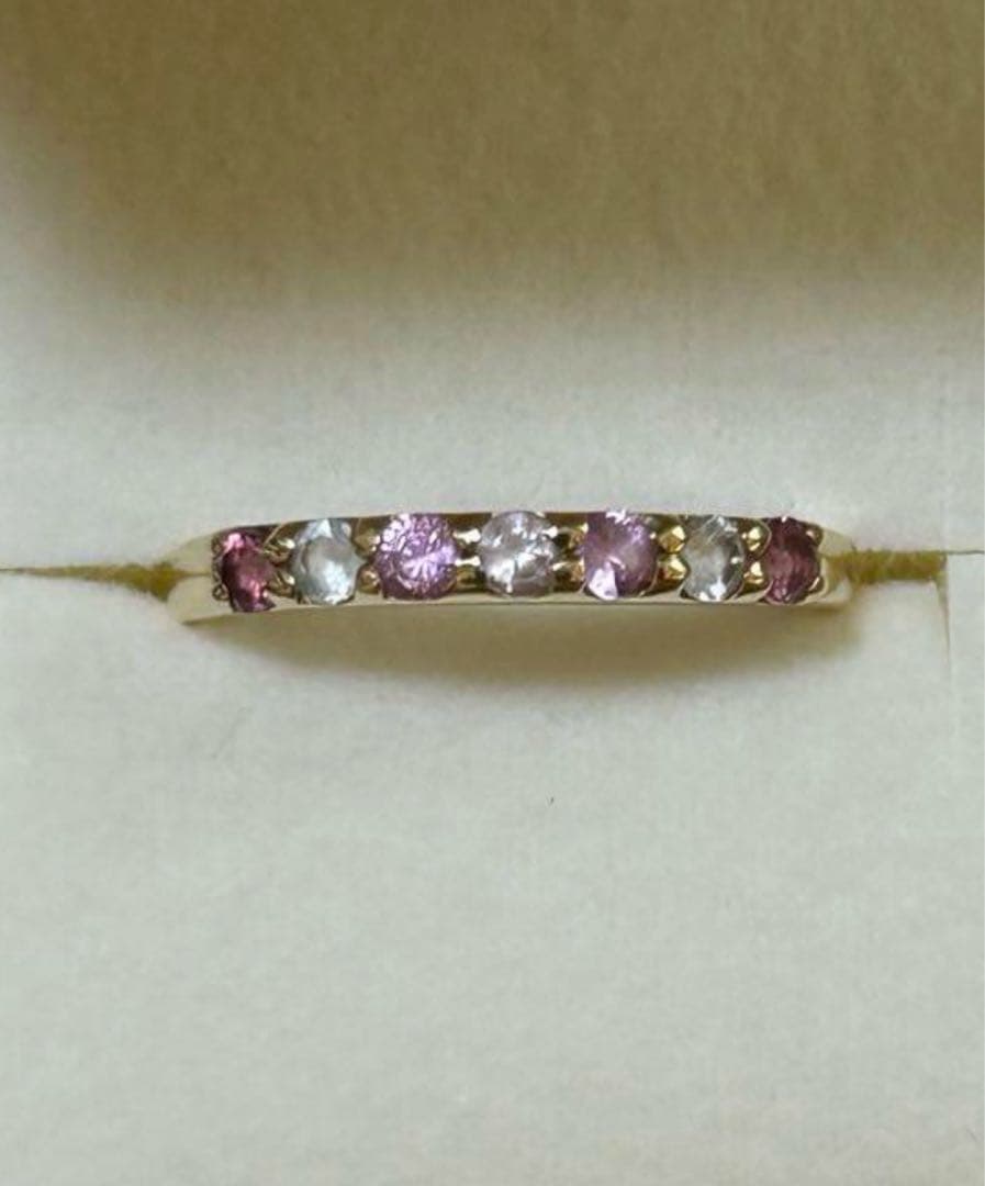 K10 マルチストーン　リング　6号