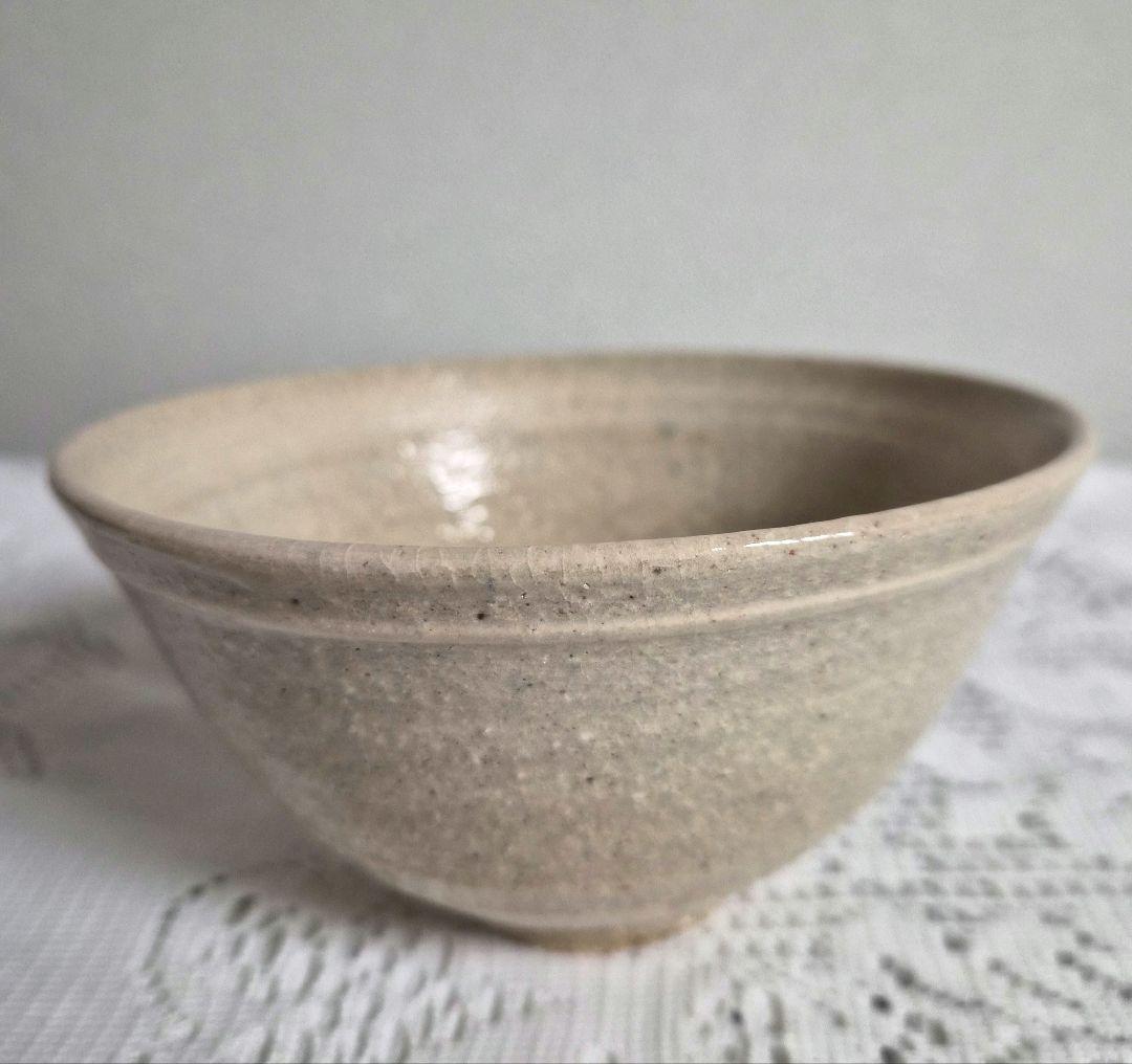 人間国宝【松井康成】灰釉茶碗　未使用　お箱栞付き