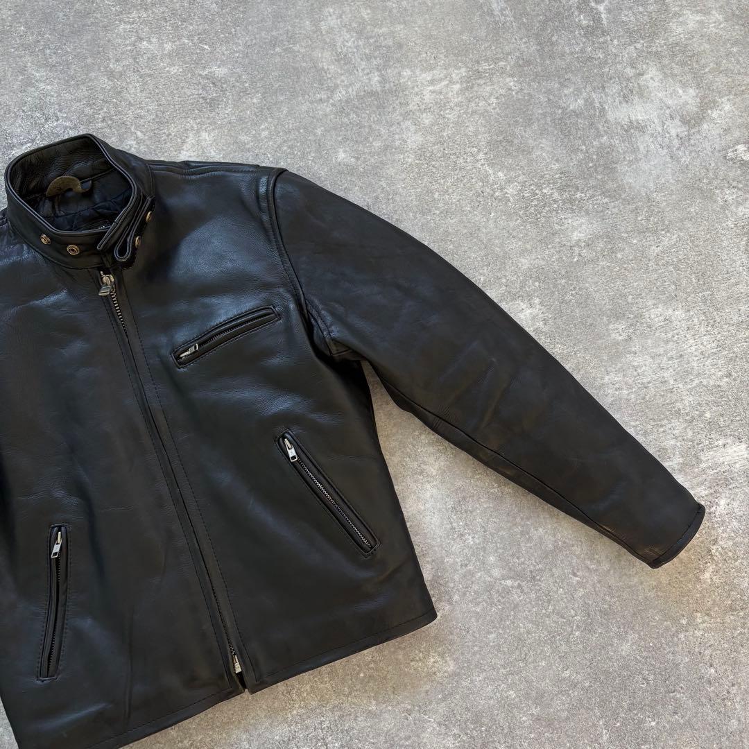 【AMERICAN NOSTALGIA】 シングルライダース レザージャケット