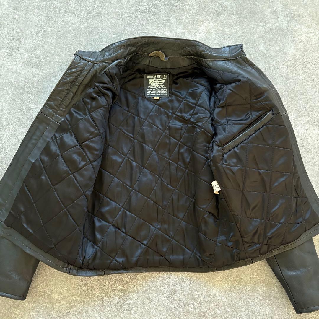 【AMERICAN NOSTALGIA】 シングルライダース レザージャケット