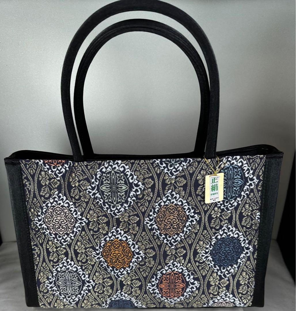 正絹帯地単品バック　A4