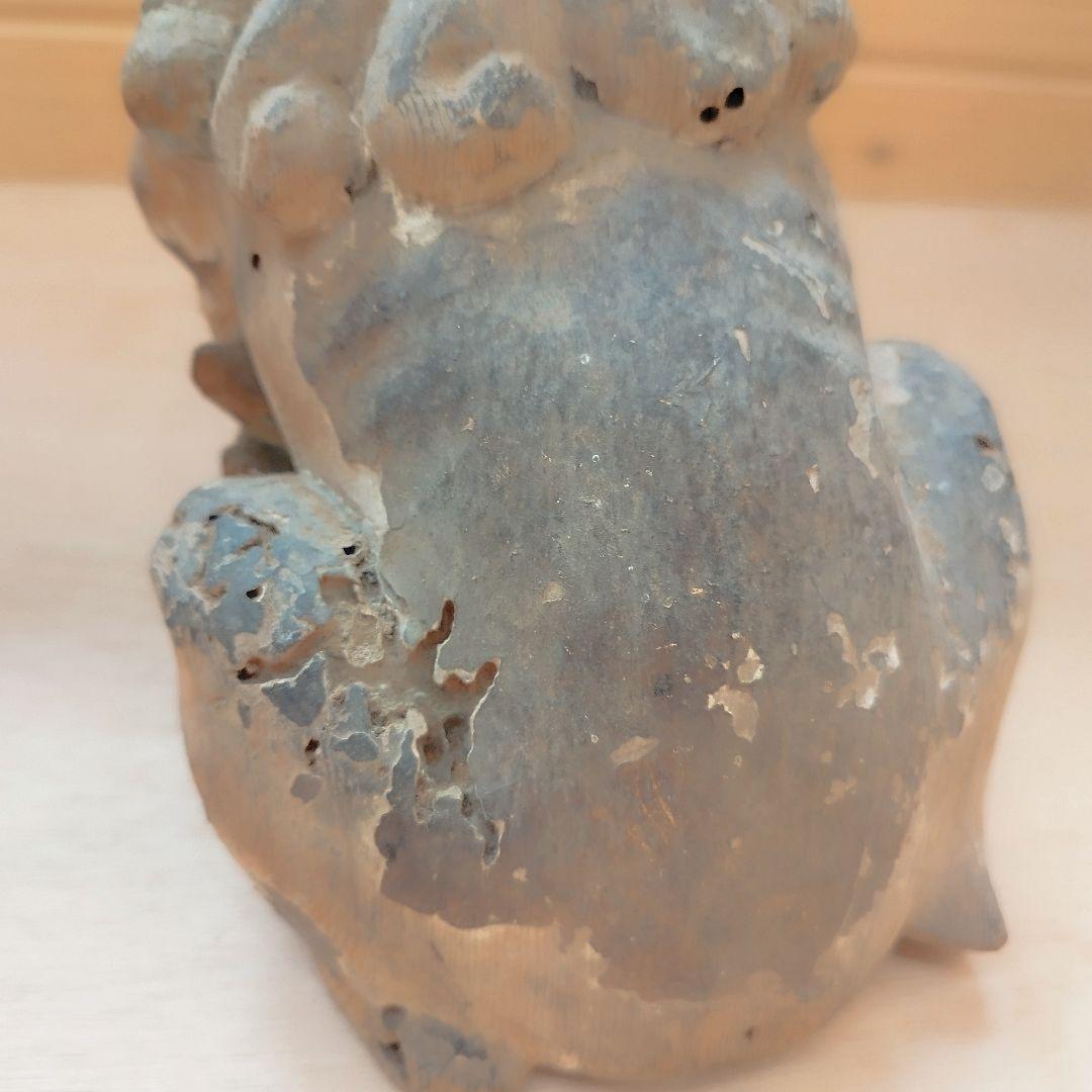 狛犬 木彫り 2体セット 江戸時代 骨董品