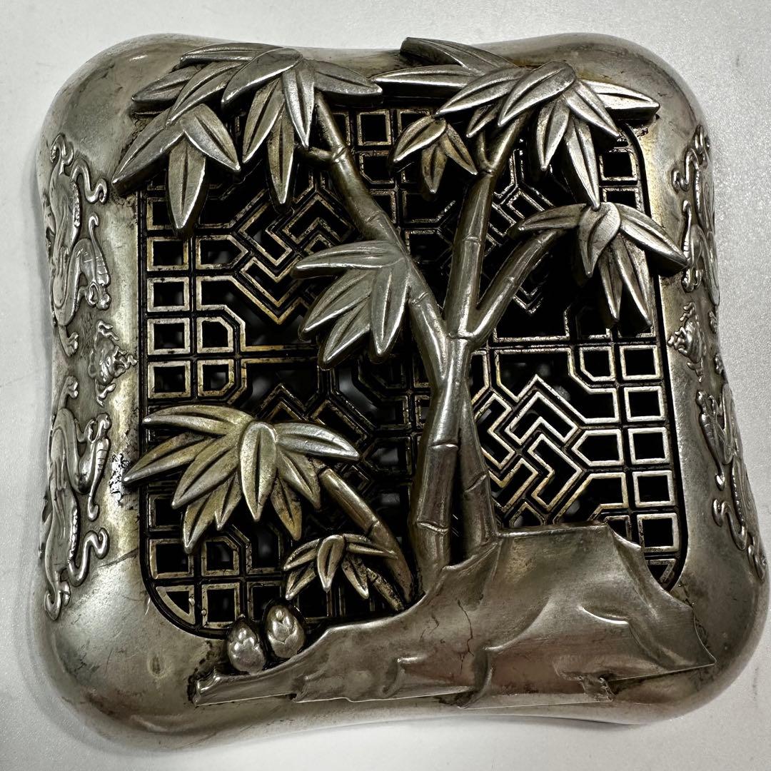 硯　竹　旧蔵　金属彫刻