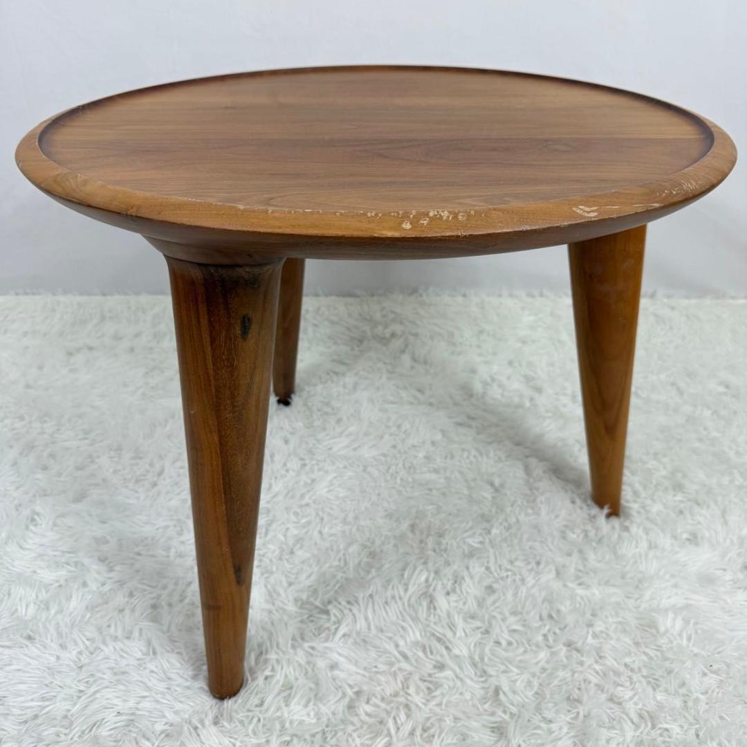 【北欧風】サイドテーブル　ナチュラル　ブラウン　オーク材　814-15