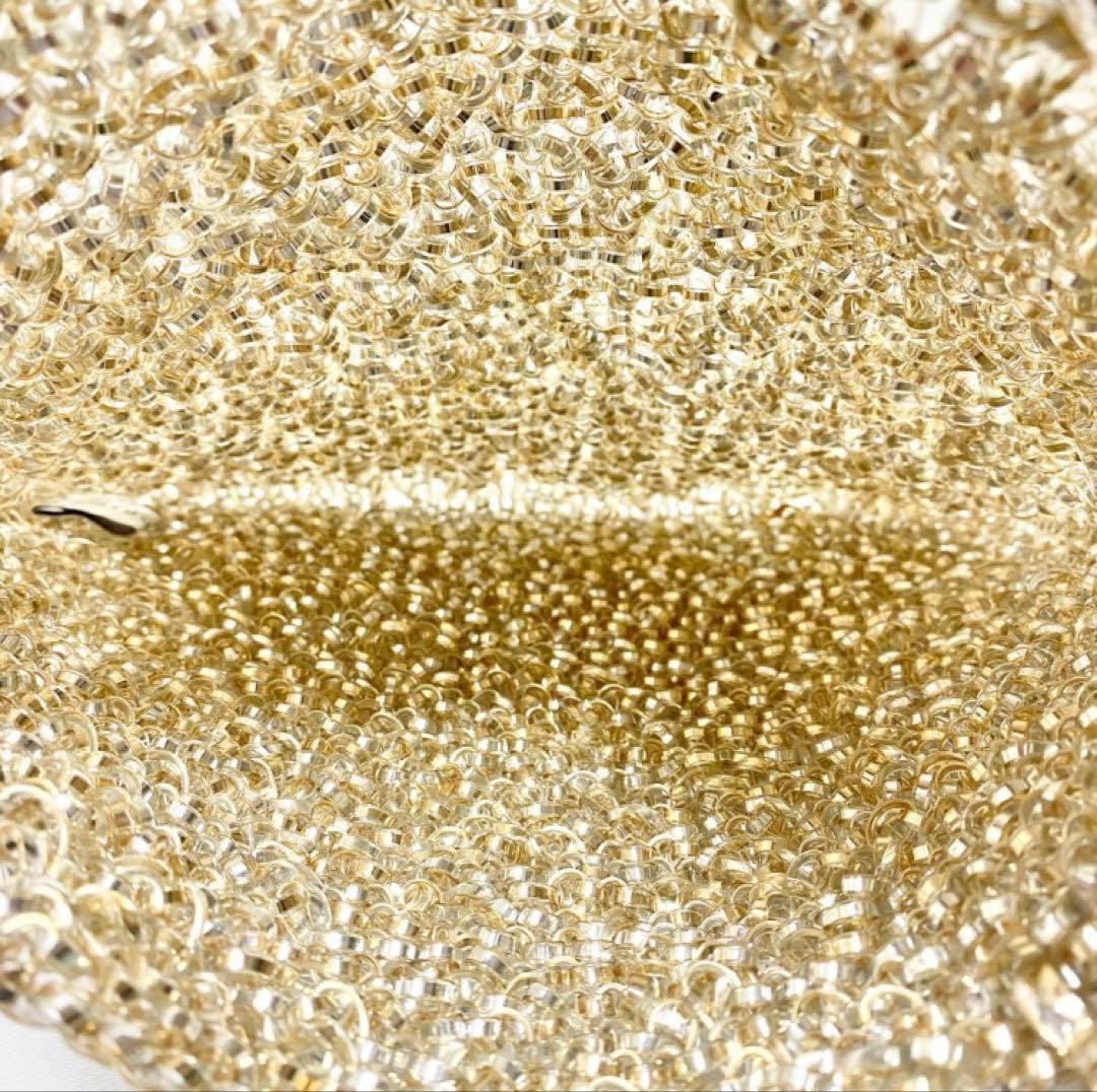 美品　アンテプリマ スクエア ミディアム シルバーゴールド