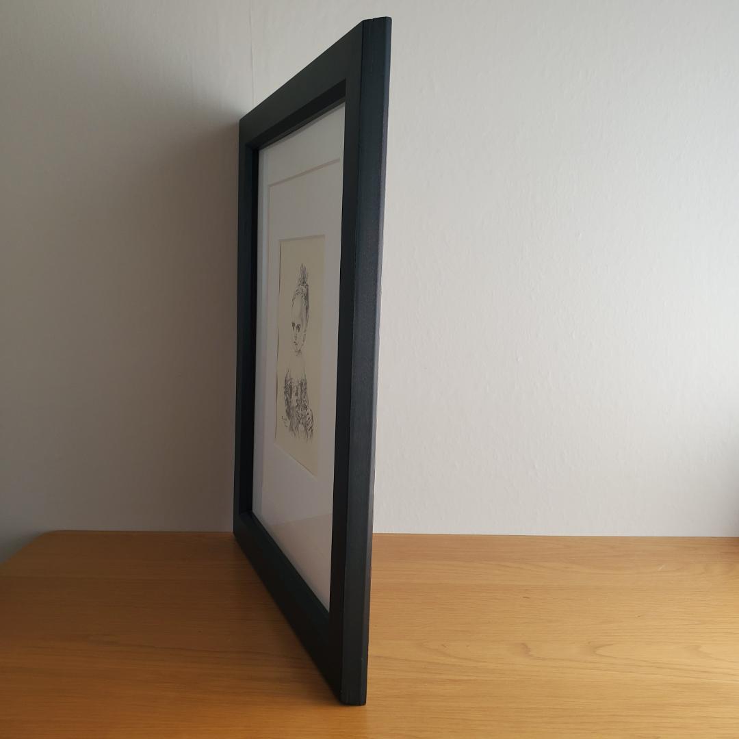 藤田嗣治 猫と少女 1951 Paris 石版画 リトグラフ 君代コレクション