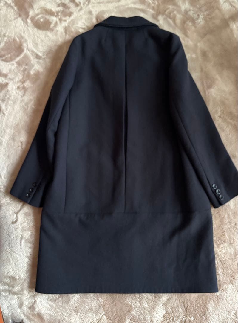 最終！ミュベールワーク　ざっくりチェスターコート　美品38 ネイビー