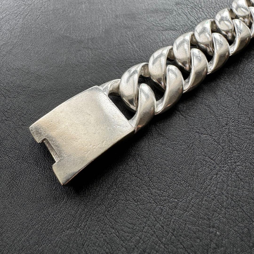重厚 極太 喜平チェーン ブレスレット シルバー925 刻印あり ヴィンテージ