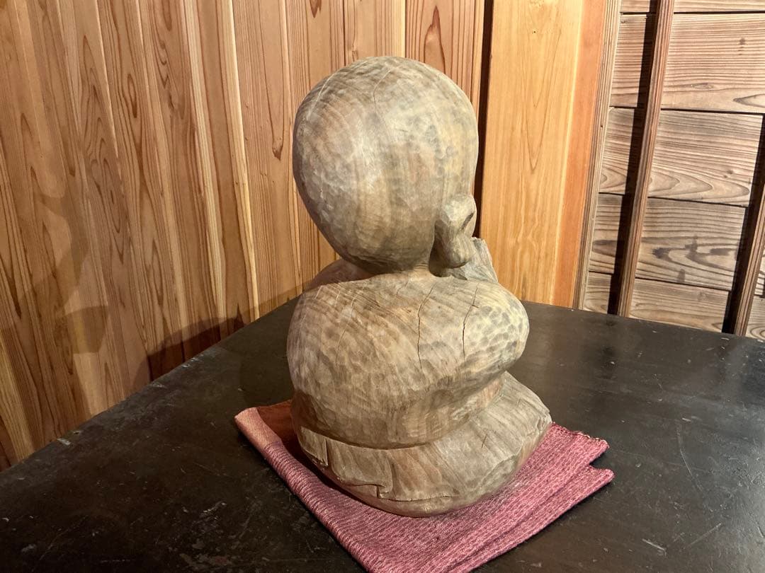 前島秀章　木彫　童子　仏像