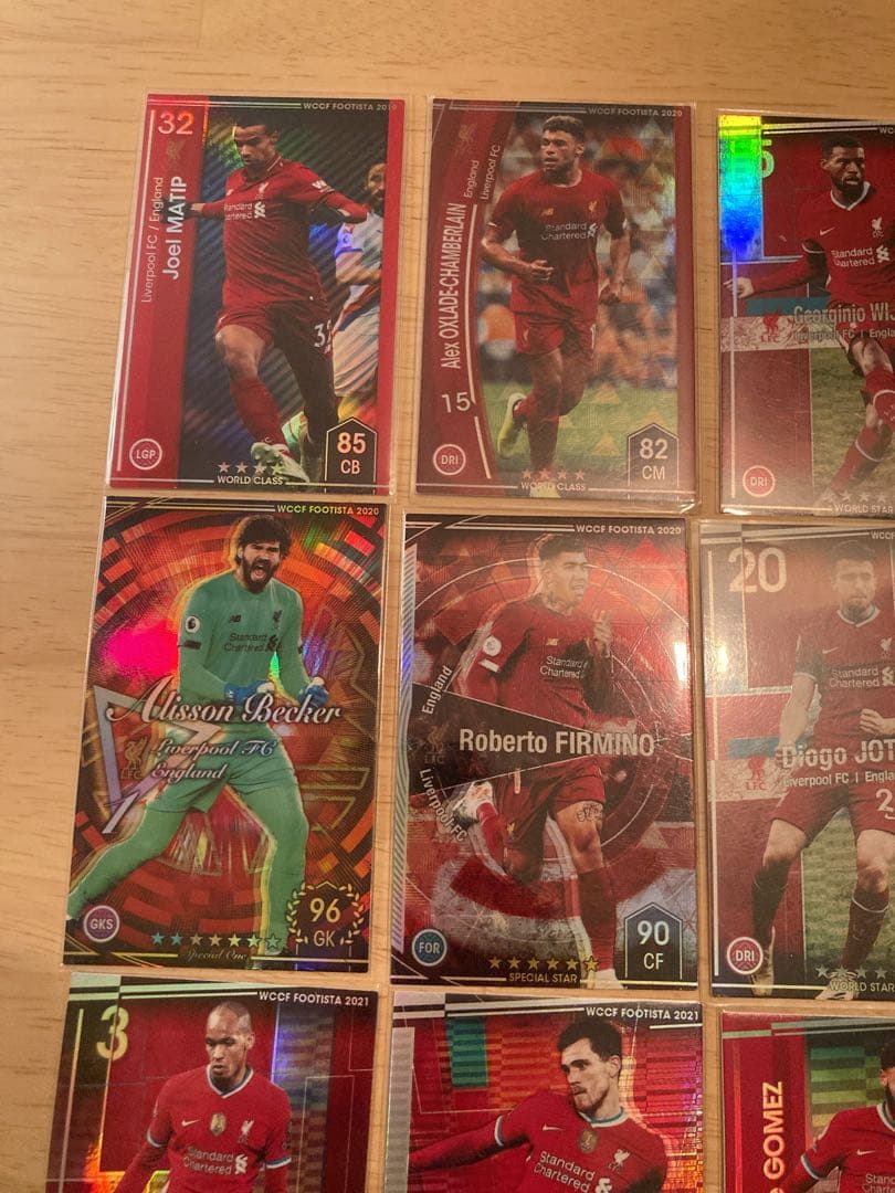 wccf footista リバプール　20枚セット