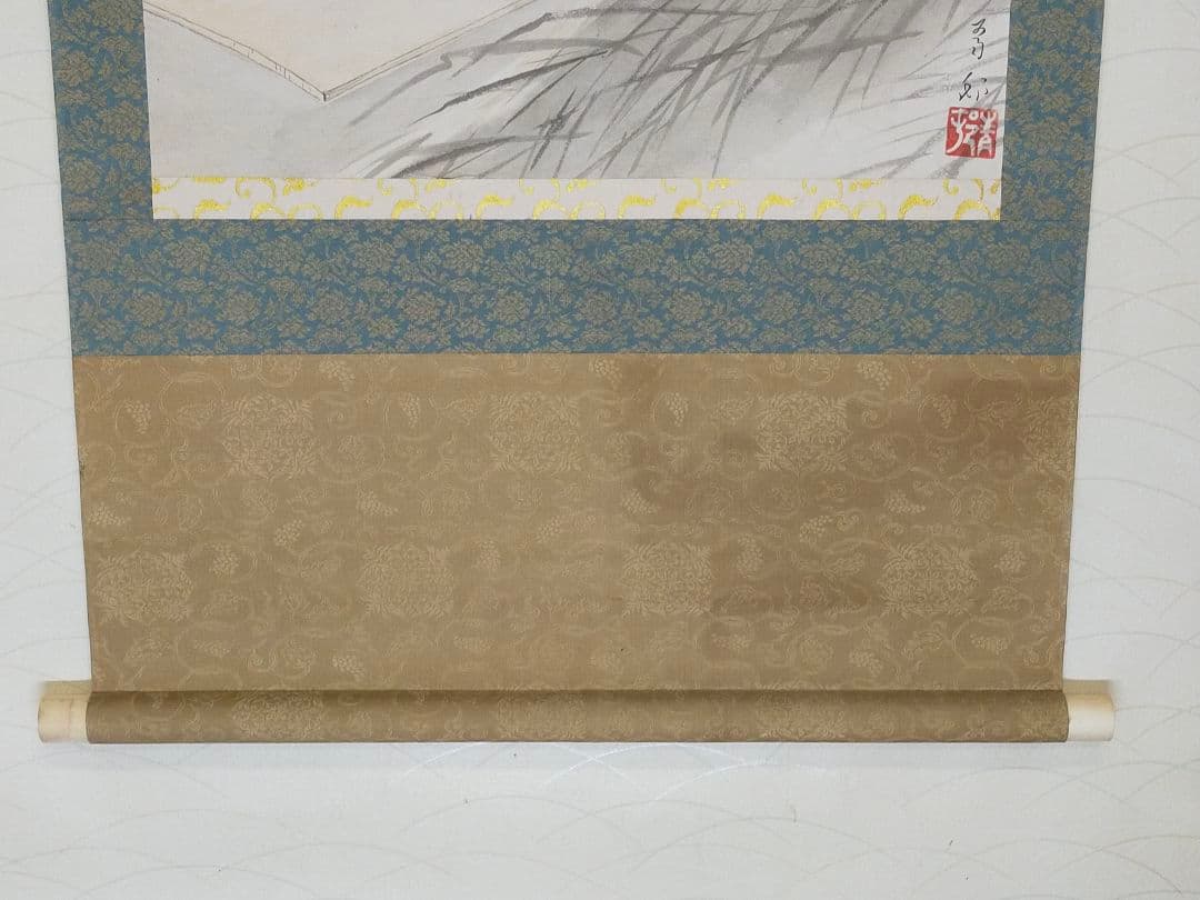 ♥【模写】掛軸　前田青邨　武者絵　掛け軸　骨董　古玩　中国