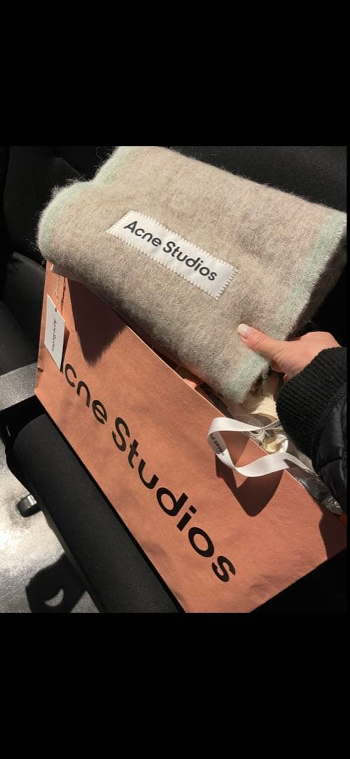 Acne Studios ウール混紡マフラー　緑