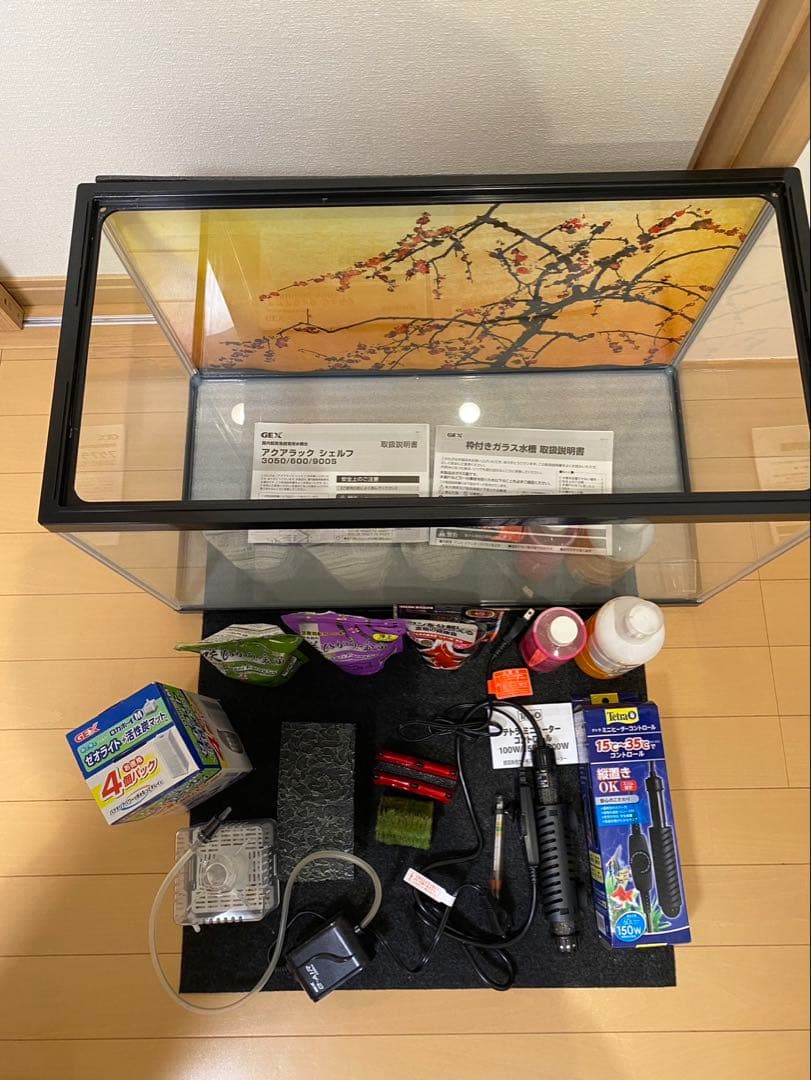 水槽セット フィルター・水草用肥料付き