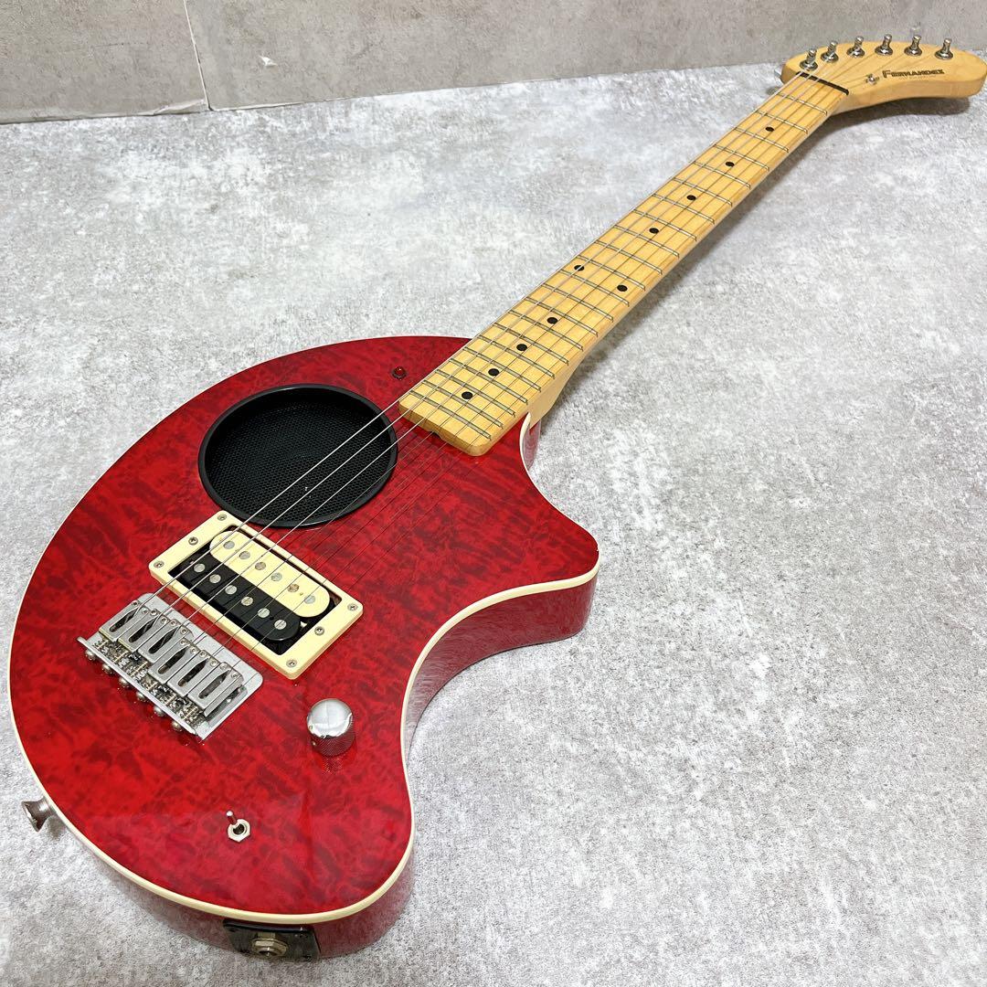 zo-3 GF キルトトップ フェルナンデス アンプ内蔵ミニギター 赤 レッド