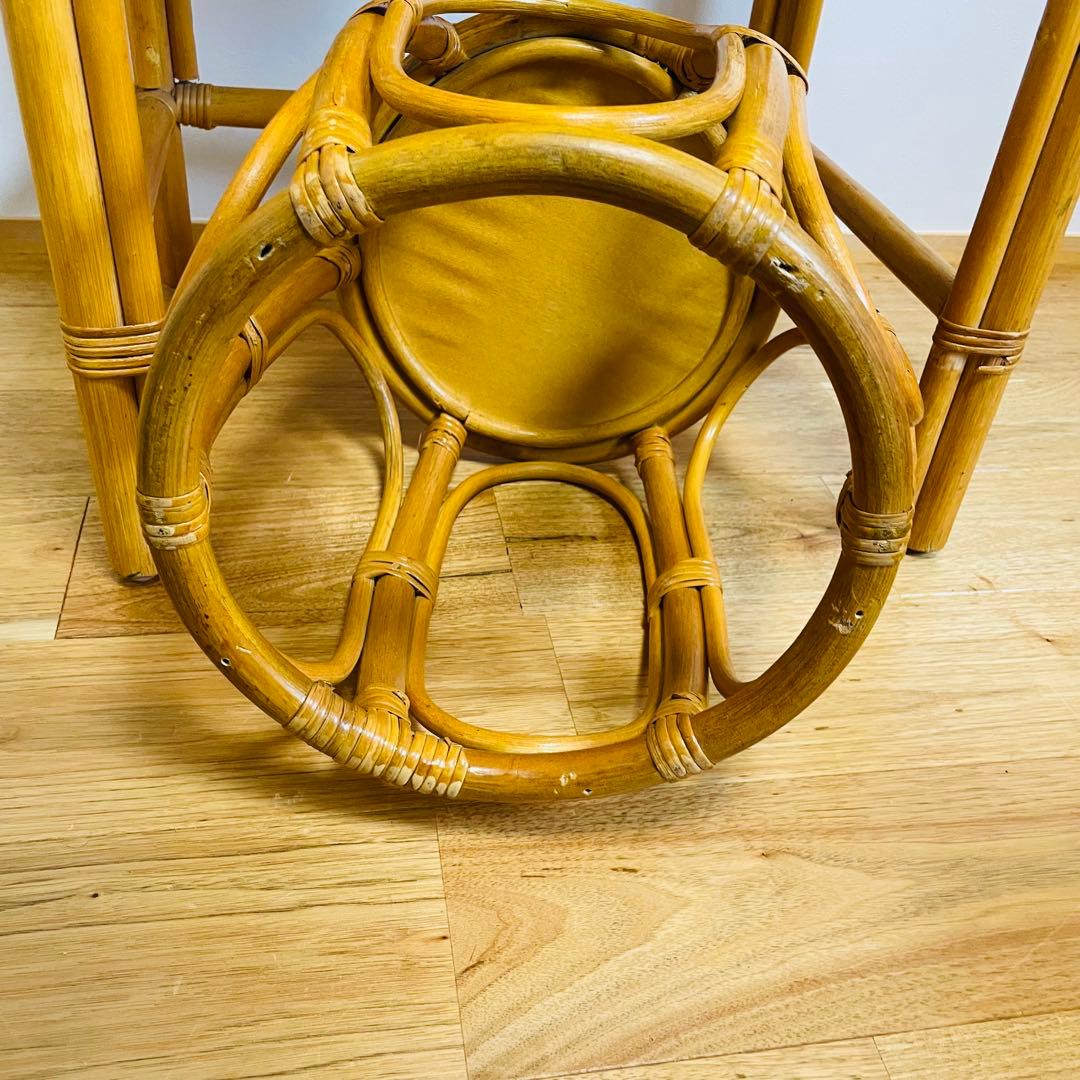 良品 ラタン ドレッサー　スツール　鏡台　椅子　化粧台　家具 イス