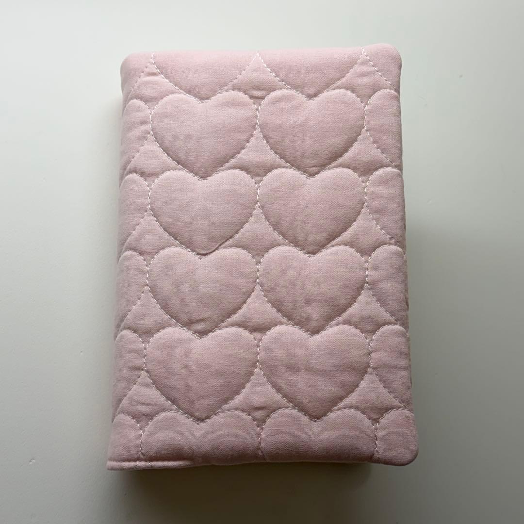 バインダーカバー　ピンクハート　A6 韓国　貯金