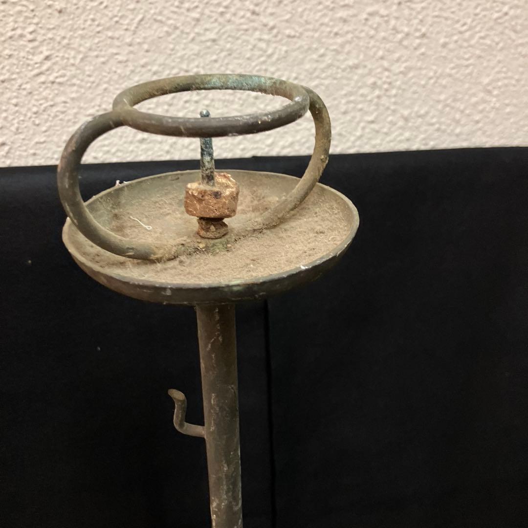 江戸時代 燭台 蝋燭立て 青銅製 茶道 瞑想 ヨガ ヒーリング 骨董 古美術