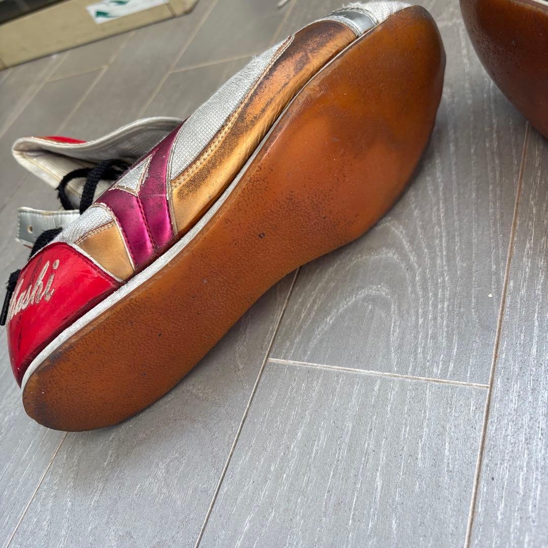 Mizuno ボクシングシューズ シルバー/レッド