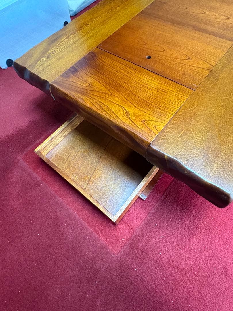 無垢 一枚板 座卓 天然木 ローテーブル 引き取り可