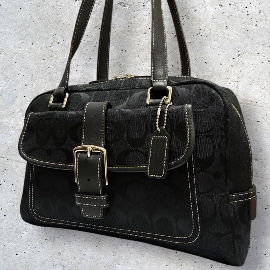 バッグ COACH mini boston bag shoulder Signature