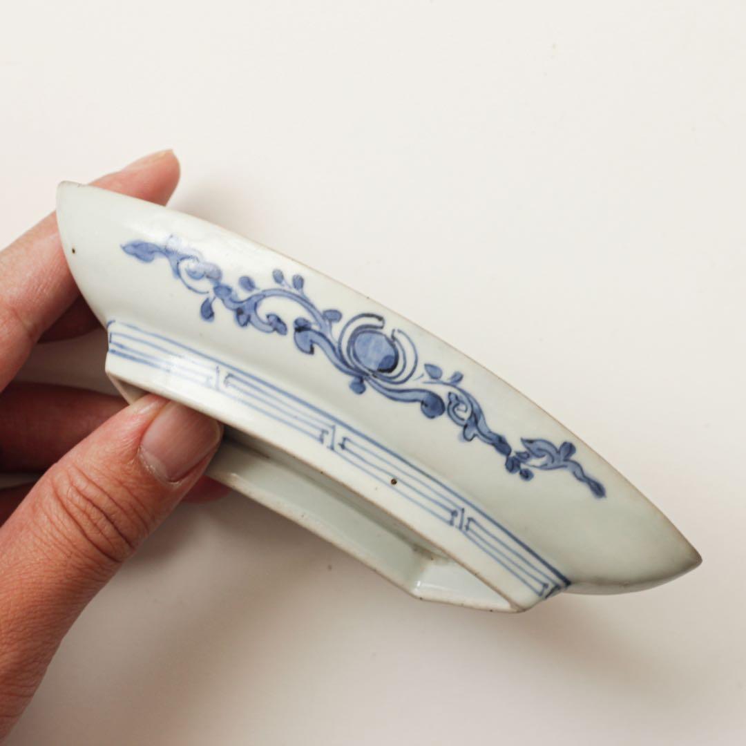 古伊万里　伊万里　江戸　中期　扇面　変形　皿　2客セット販売