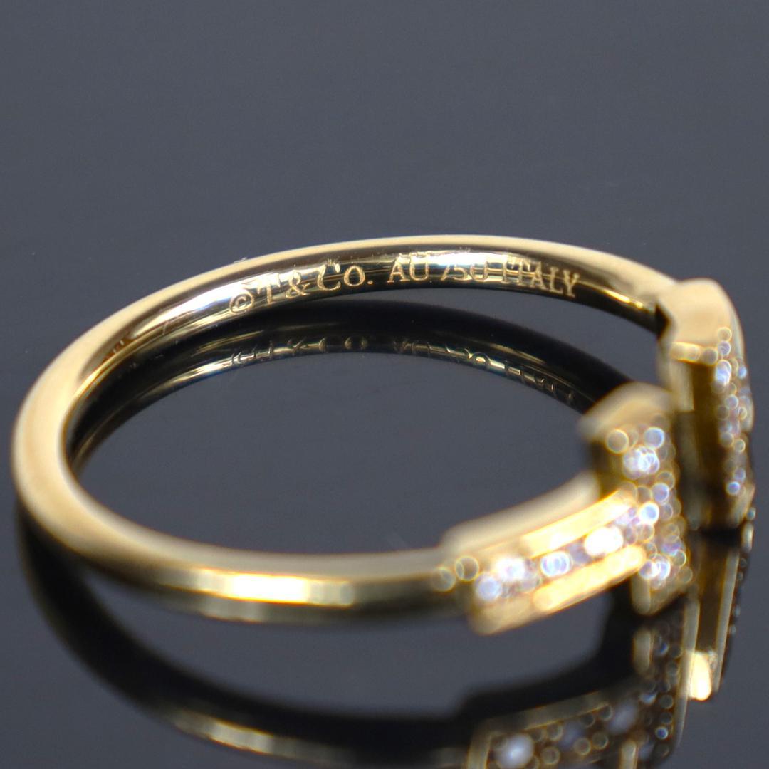 ティファニー　Tワイヤー　ダイヤモンド　リング　指輪　YG 2.4g 15号