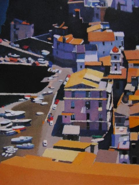 吉崎道治、【ソレント】、希少な額装用画集より、新品額装付