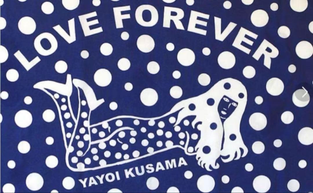 新品未開封　草間彌生　LOVE FOREVER 手ぬぐい　濃紺