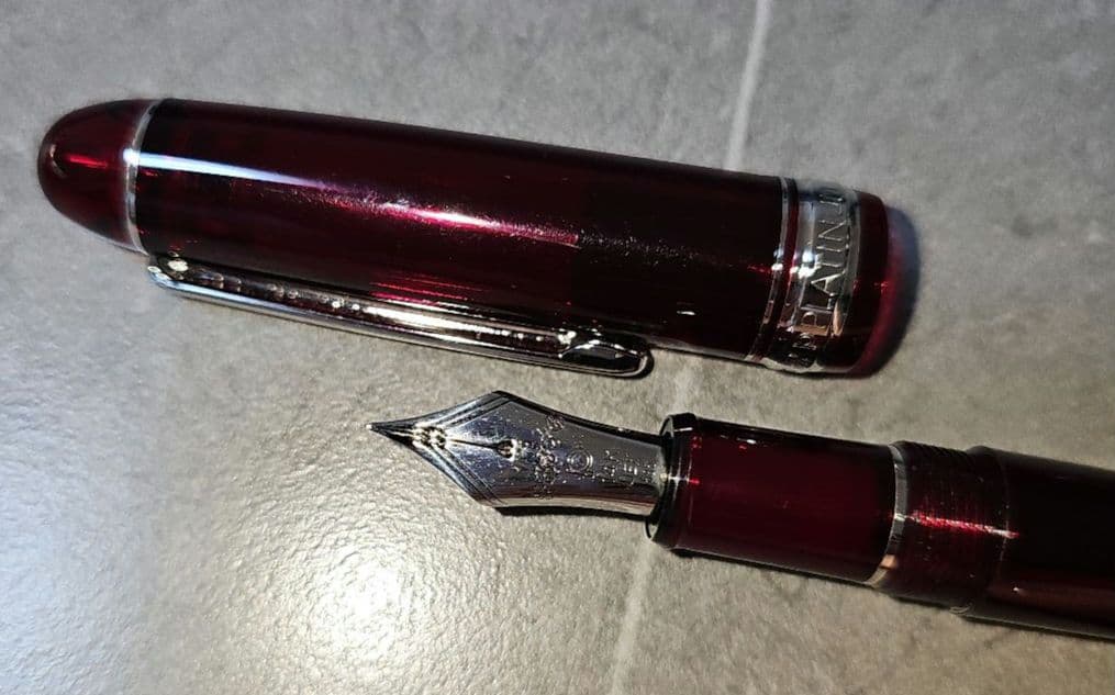 プラチナ万年筆 センチュリー#3776 UEF 超極細 ブルゴーニュ